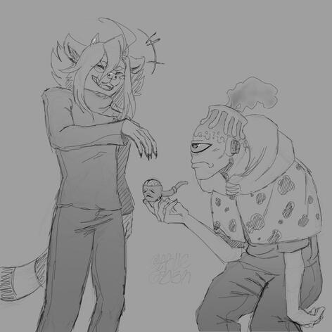 My Fursona and Jogo from JJK
